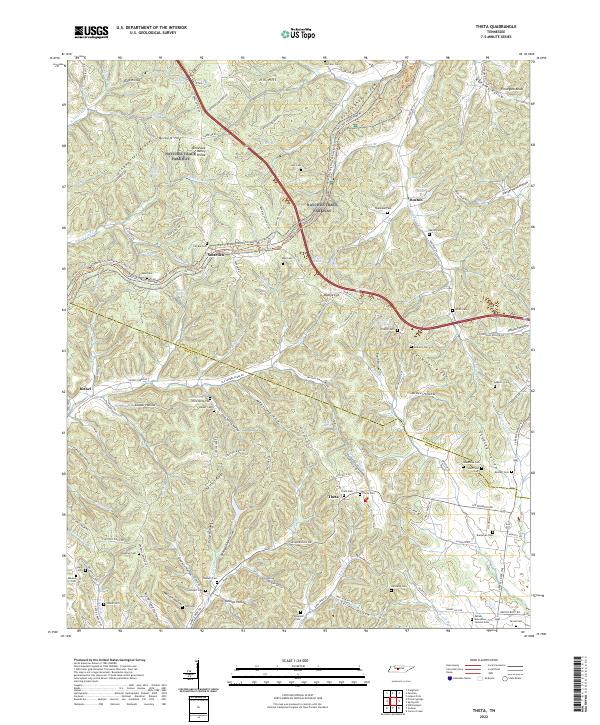 US Topo 7.5-minute map for Theta TN