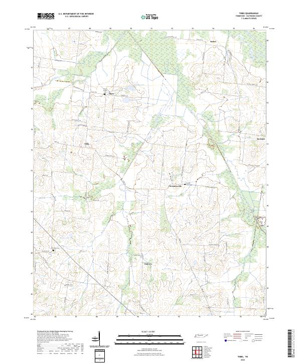 US Topo 7.5-minute map for Tibbs TN