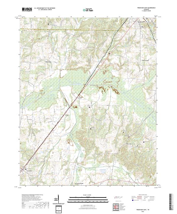 US Topo 7.5-minute map for Trezevant East TN