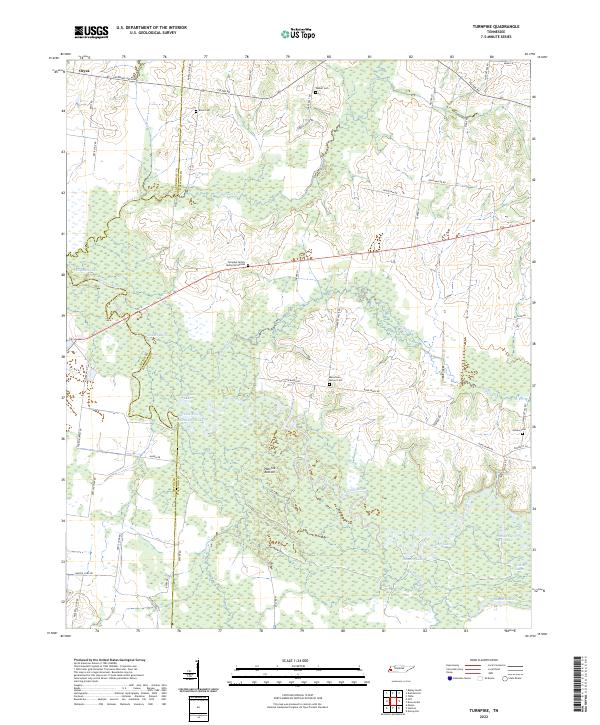 US Topo 7.5-minute map for Turnpike TN