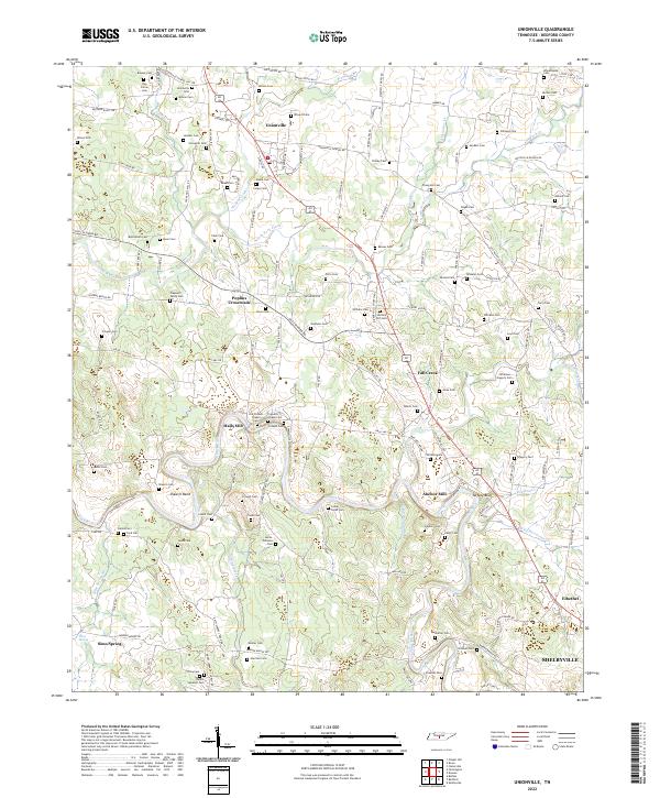 US Topo 7.5-minute map for Unionville TN