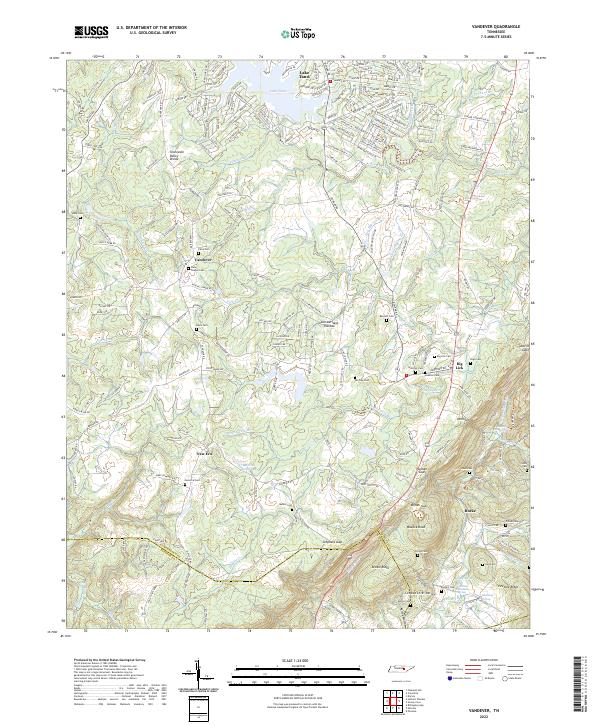 US Topo 7.5-minute map for Vandever TN