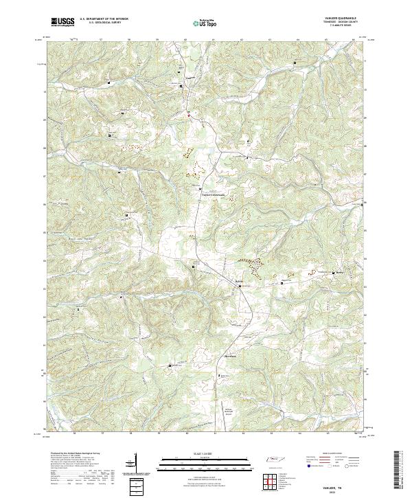 US Topo 7.5-minute map for Vanleer TN