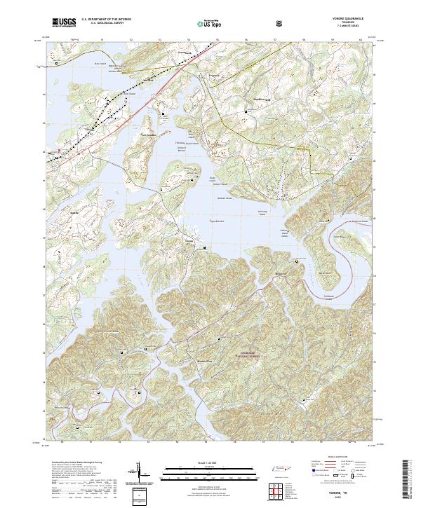 US Topo 7.5-minute map for Vonore TN