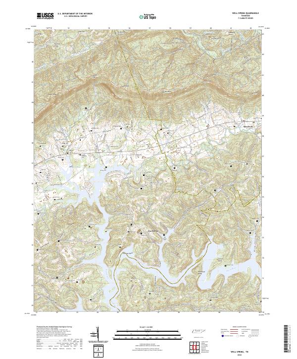 US Topo 7.5-minute map for Well Spring TN