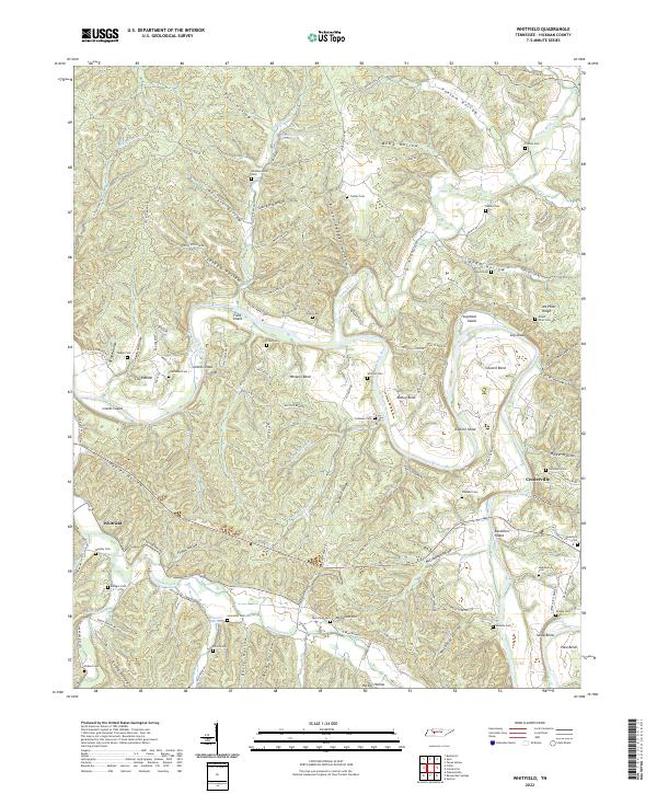 US Topo 7.5-minute map for Whitfield TN