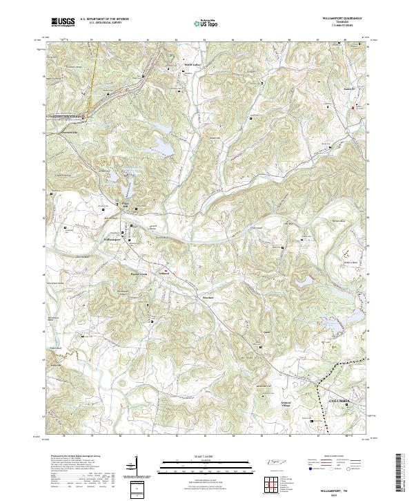 US Topo 7.5-minute map for Williamsport TN