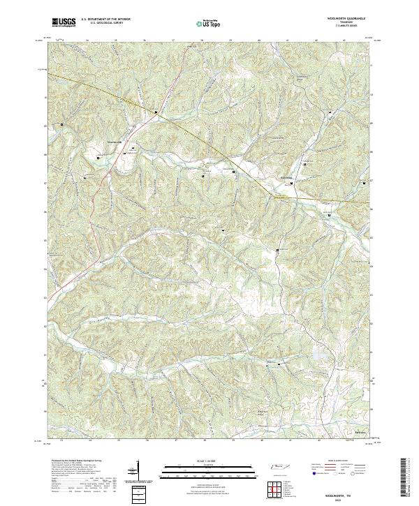 US Topo 7.5-minute map for Woolworth TN