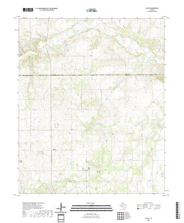 US Topo 7.5-minute map for Afton TX