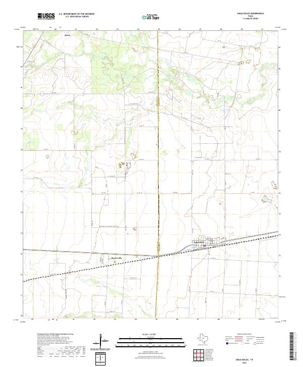 US Topo 7.5-minute map for Agua Dulce TX
