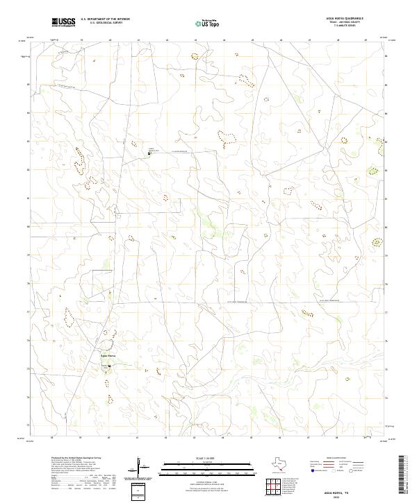 US Topo 7.5-minute map for Agua Nueva TX