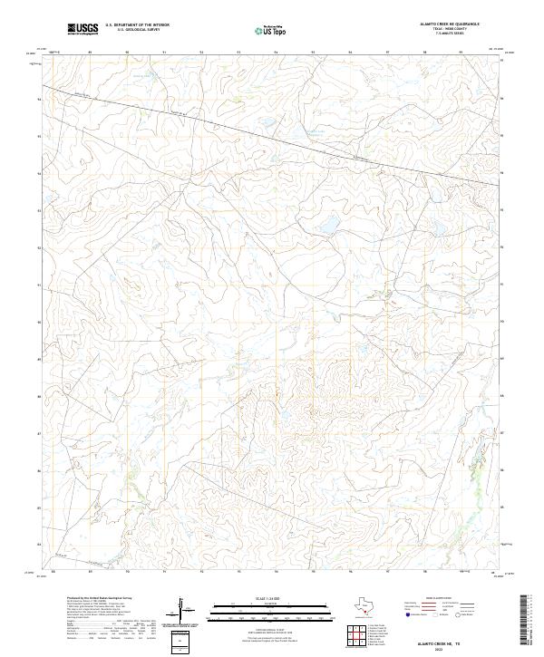 US Topo 7.5-minute map for Alamito Creek NE TX