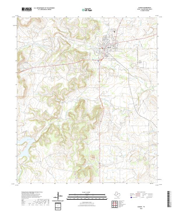 US Topo 7.5-minute map for Albany TX