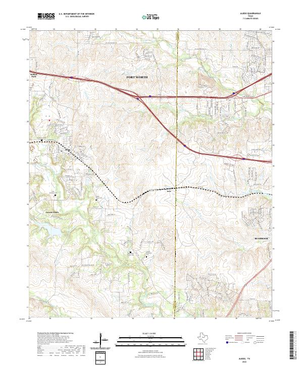 US Topo 7.5-minute map for Aledo TX