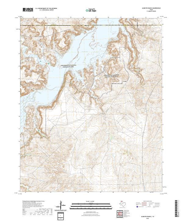 US Topo 7.5-minute map for Alibates Ranch TX