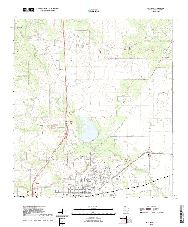 US Topo 7.5-minute map for Alice North TX