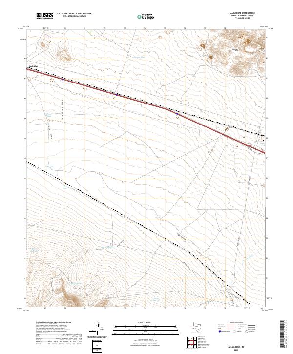 US Topo 7.5-minute map for Allamoore TX