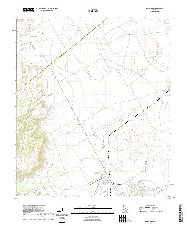 US Topo 7.5-minute map for Alpine North TX