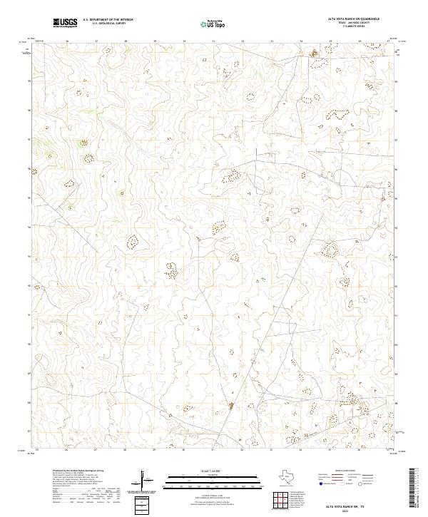 US Topo 7.5-minute map for Alta Vista Ranch SW TX