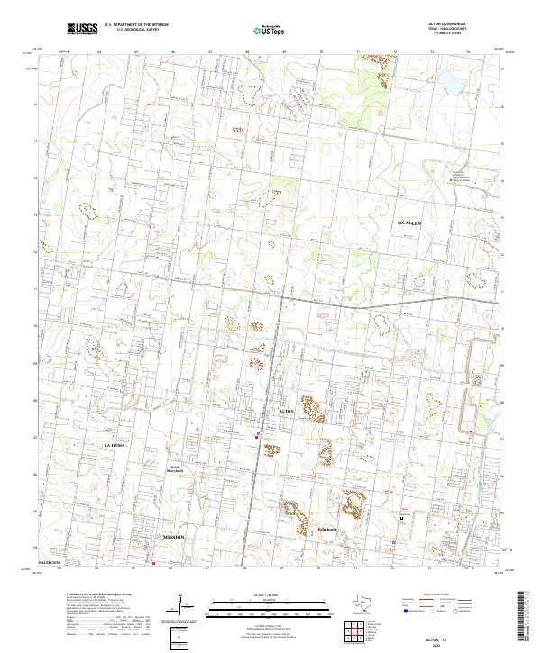 US Topo 7.5-minute map for Alton TX