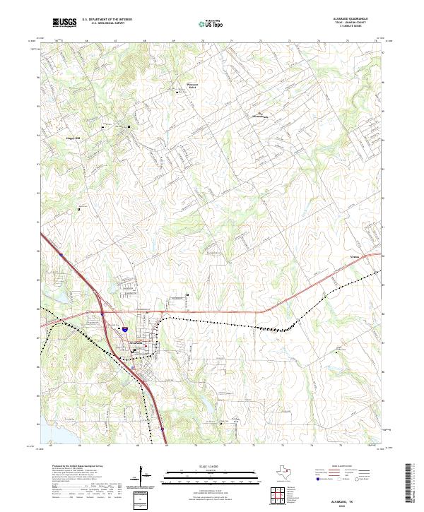 US Topo 7.5-minute map for Alvarado TX