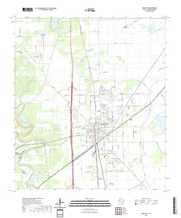 US Topo 7.5-minute map for Angleton TX