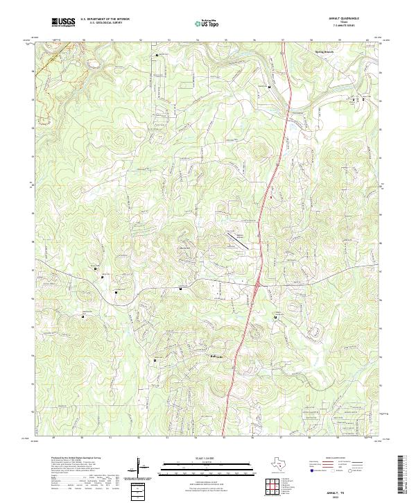 US Topo 7.5-minute map for Anhalt TX