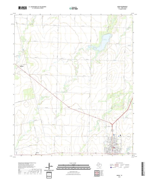 US Topo 7.5-minute map for Anson TX – American Map Store