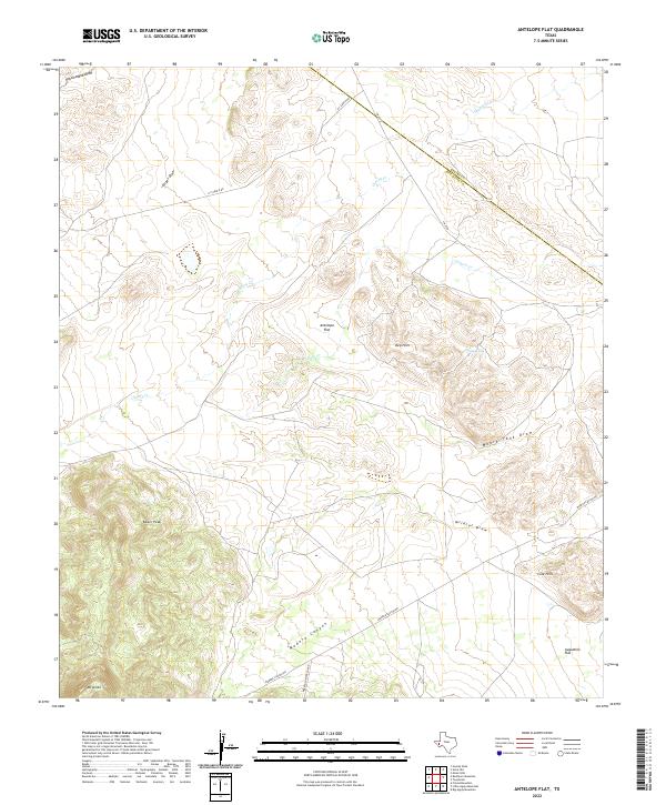 US Topo 7.5-minute map for Antelope Flat TX