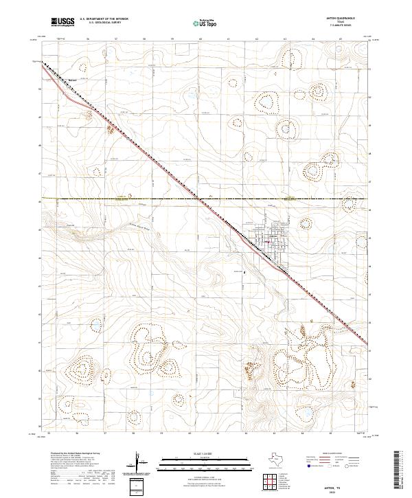 US Topo 7.5-minute map for Anton TX