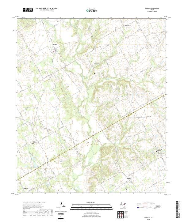 US Topo 7.5-minute map for Aquilla TX