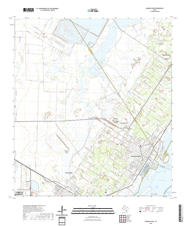 US Topo 7.5-minute map for Aransas Pass TX