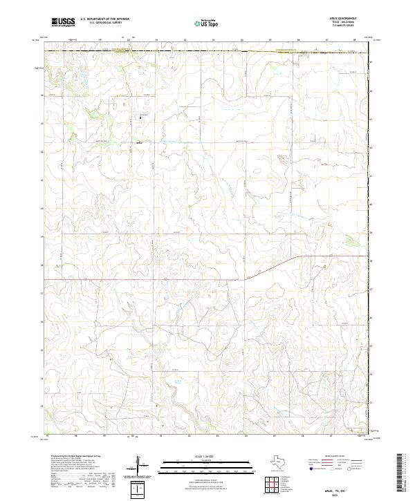 US Topo 7.5-minute map for Arlie TXOK