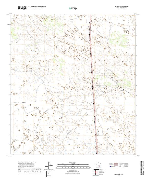 US Topo 7.5-minute map for Armstrong TX