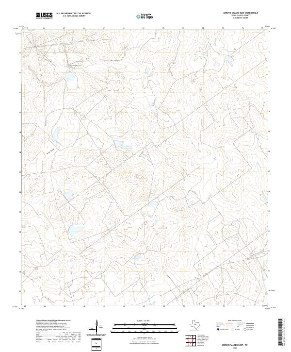 US Topo 7.5-minute map for Arroyo Salado East TX