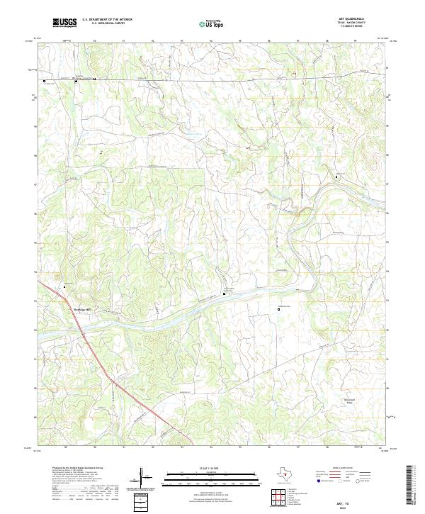 US Topo 7.5-minute map for Art TX