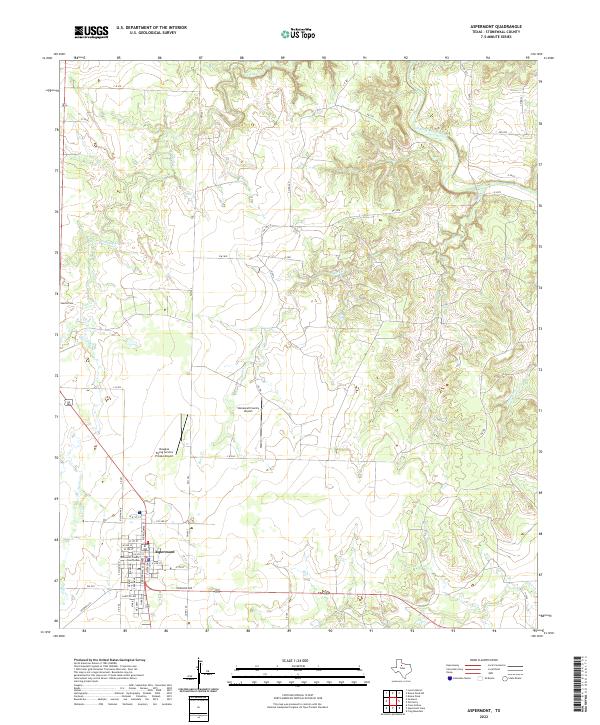 US Topo 7.5-minute map for Aspermont TX