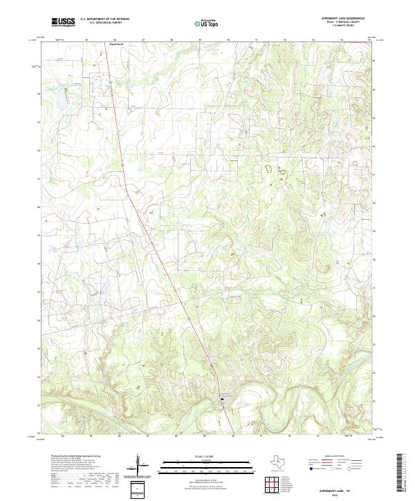 US Topo 7.5-minute map for Aspermont Lake TX