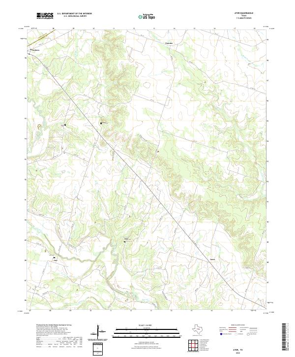 US Topo 7.5-minute map for Ater TX