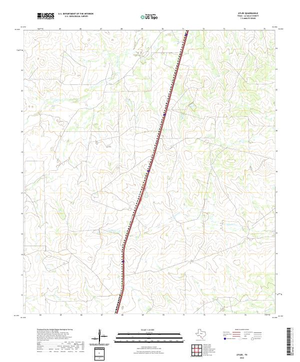 US Topo 7.5-minute map for Atlee TX