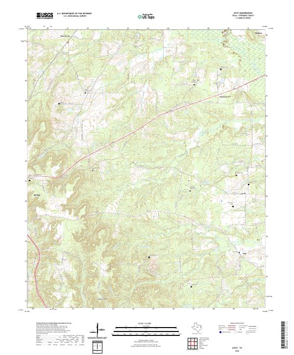 US Topo 7.5-minute map for Atoy TX