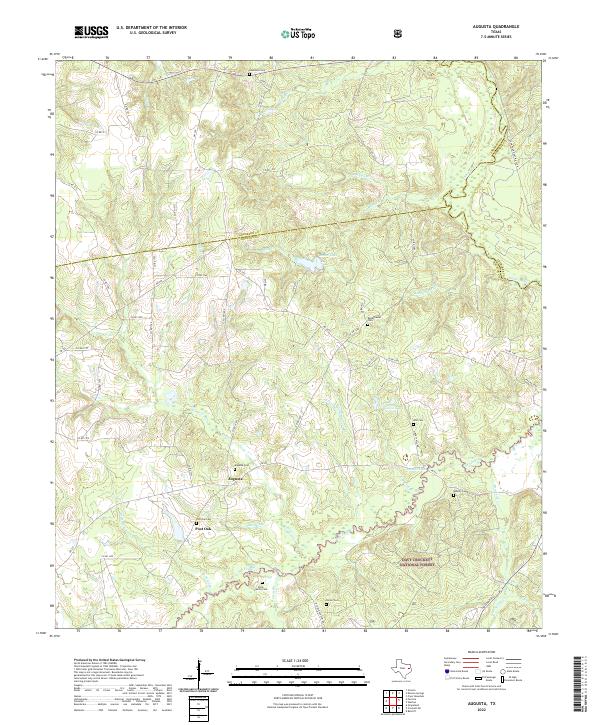 US Topo 7.5-minute map for Augusta TX