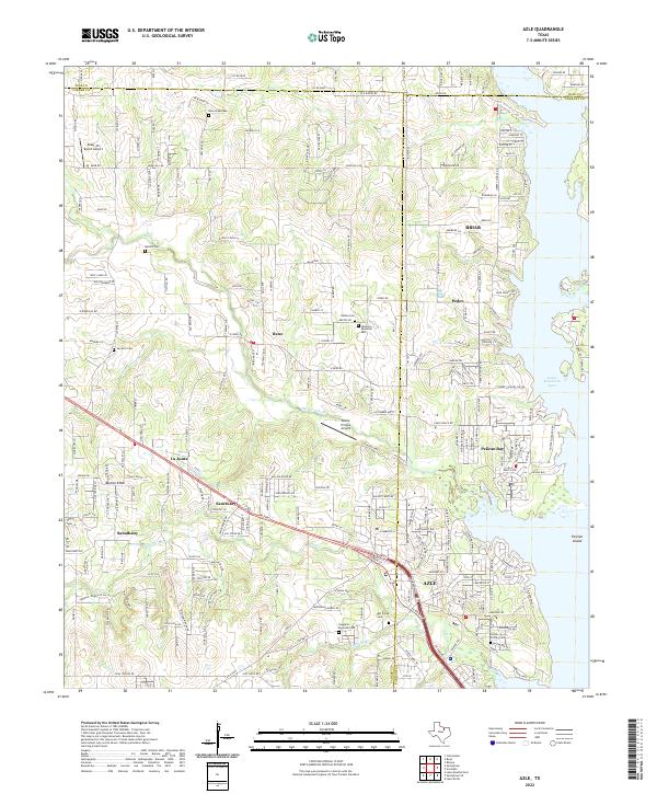 US Topo 7.5-minute map for Azle TX