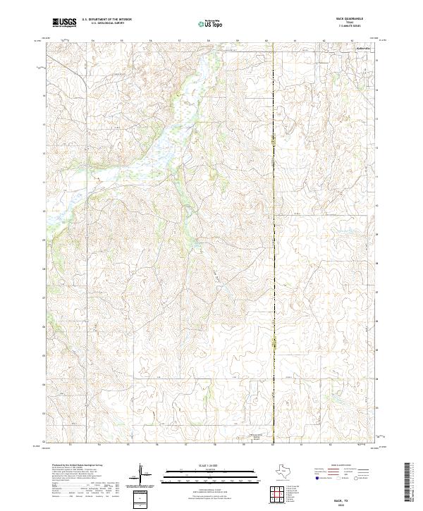 US Topo 7.5-minute map for Back TX