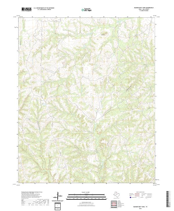 US Topo 7.5-minute map for Badger Nest Tank TX