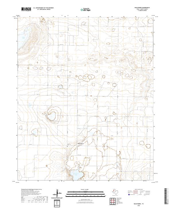 US Topo 7.5-minute map for Baileyboro TX