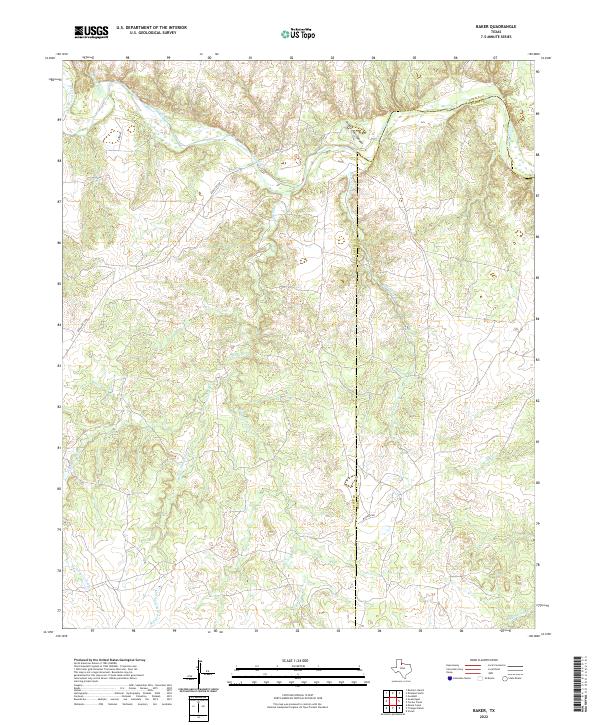 US Topo 7.5-minute map for Baker TX