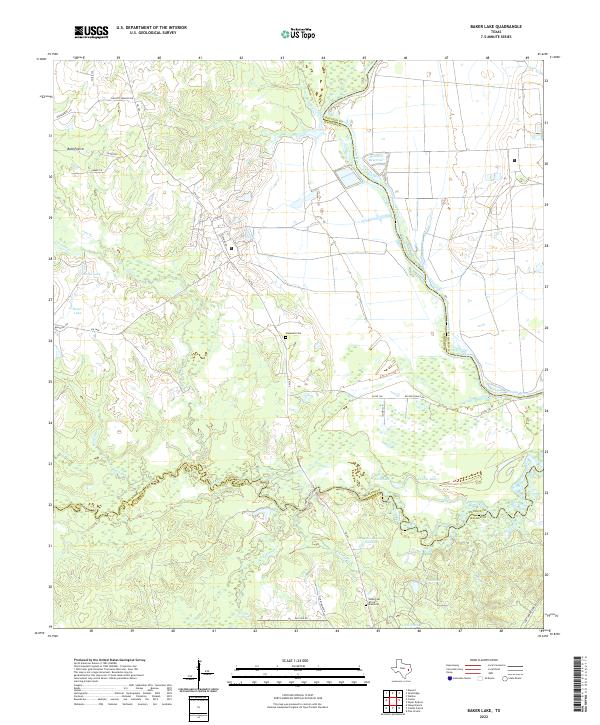 US Topo 7.5-minute map for Baker Lake TX