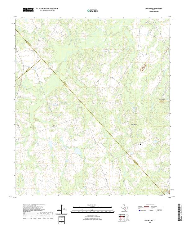 US Topo 7.5-minute map for Bald Mound TX