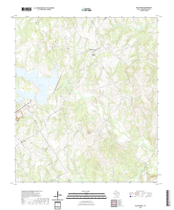 US Topo 7.5-minute map for Bald Prairie TX